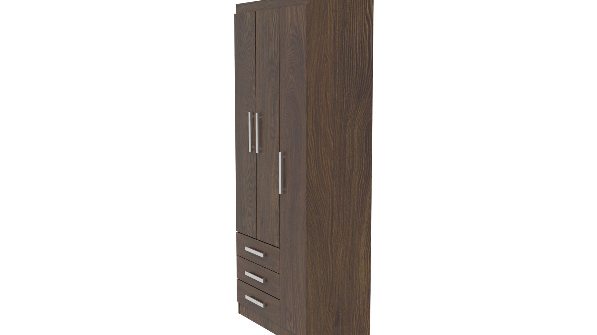 Stylish Wooden Wardrobe 3D Model - Professional 3D Model Render 13
