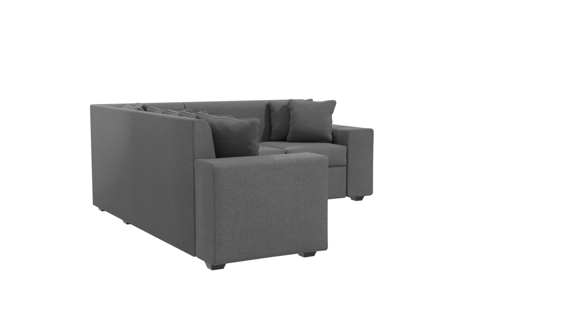 Stylish Fabric Sectional Sofa 3D Model - Professional 3D Model Render 10