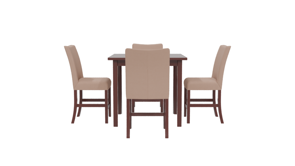 Stylish Dining Table Set 3D - Professional 3D Model Render 5
