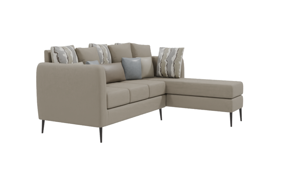 Stylish Sectional Sofa 3D Model - Professional 3D Model Render 9