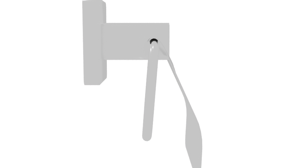 Stylish Modern Wall Hook 3D - Professional 3D Model Render 8