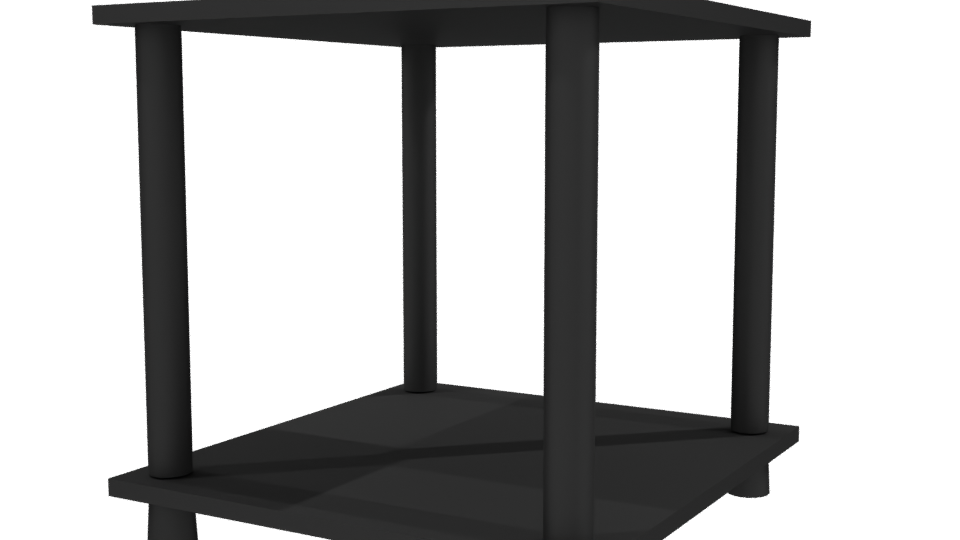 Compact Modern Shelf Unit 3D - Professional 3D Model Render 9