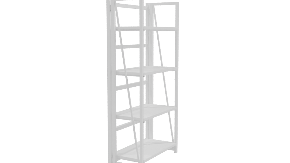 Minimalist Wooden Bookshelf 3D Model - Professional 3D Model Render 9