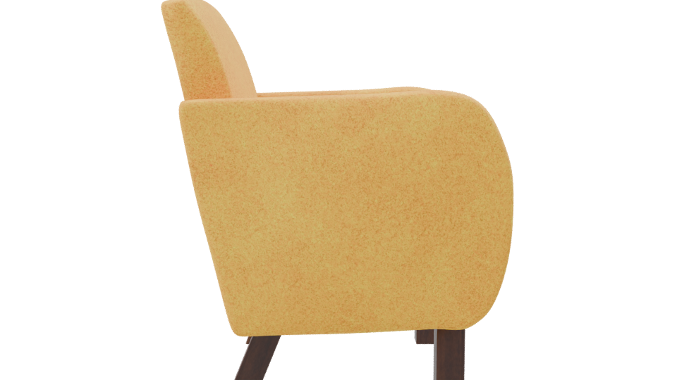 Stylish Modern Yellow Armchair 3D - Professional 3D Model Render 8