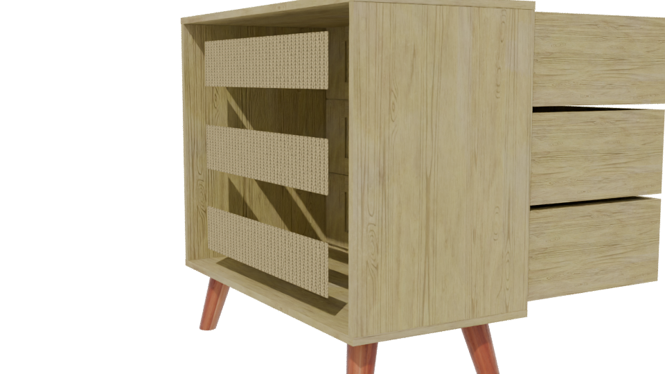 Stylish Modern Storage Cabinet 3D Model - Professional 3D Model Render 13