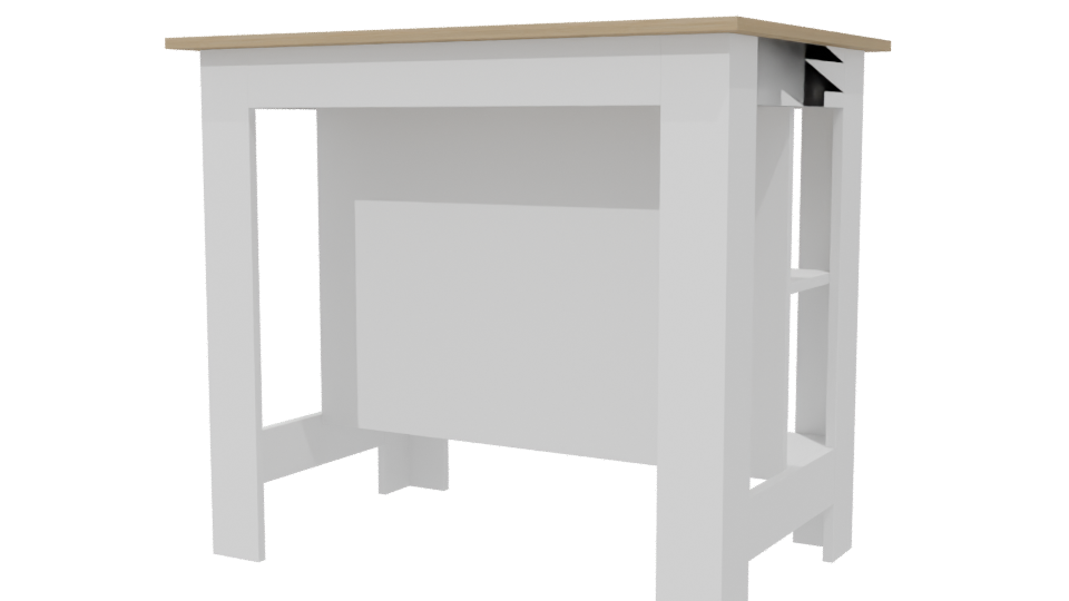 Minimalist Wooden Table Model - Professional 3D Model Render 6