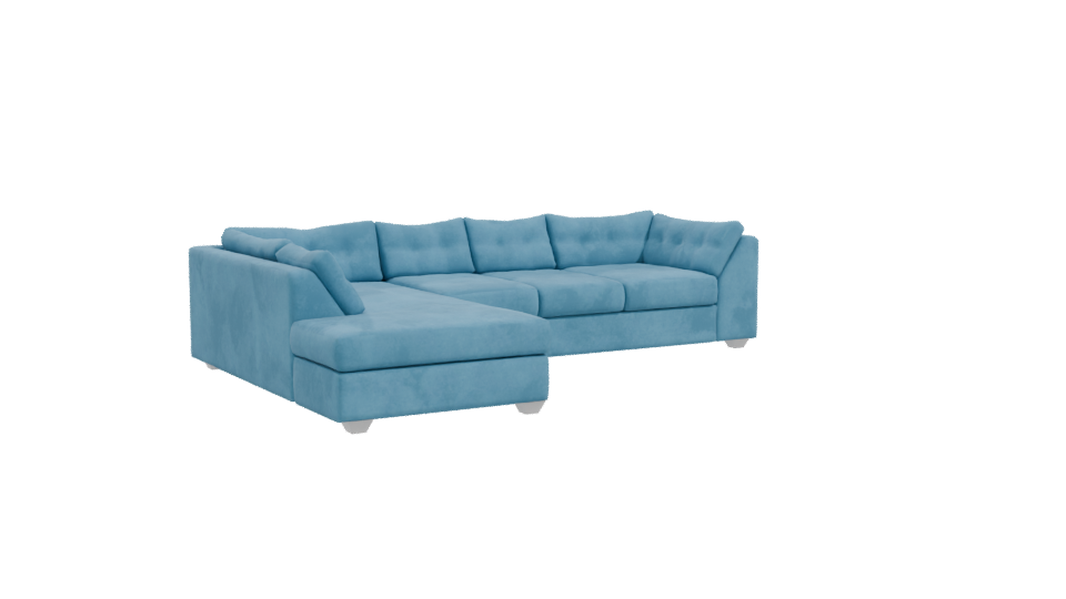 Stylish Fabric Sectional Sofa 3D - Professional 3D Model Render 10