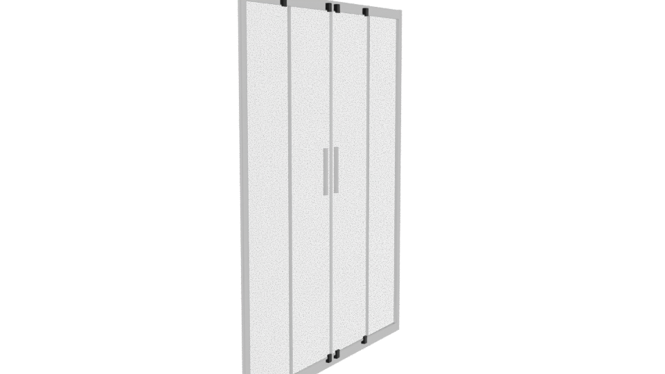 Stylish Sliding Glass Door 3D - Professional 3D Model Render 3