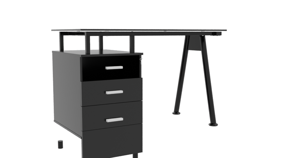 Stylish Modern Writing Desk 3D - Professional 3D Model Render 10