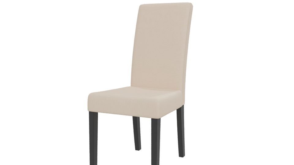 Minimalist Fabric Dining Chair Model - Professional 3D Model Render 12