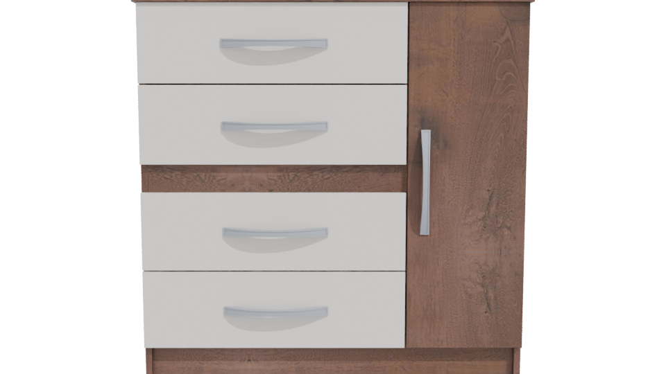 Stylish Wooden Storage Cabinet 3D - Professional 3D Model Render 11