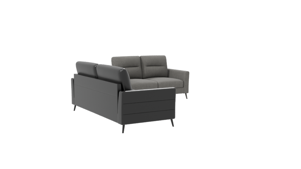 Stylish Gray Sofa Set 3D - Professional 3D Model Render 7