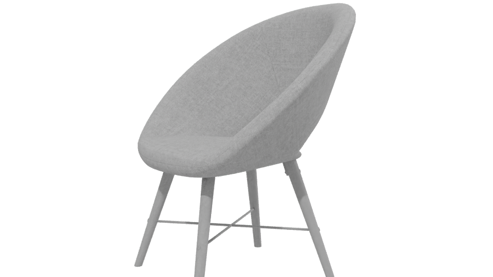 Contemporary Fabric Armchair 3D - Professional 3D Model Render 13