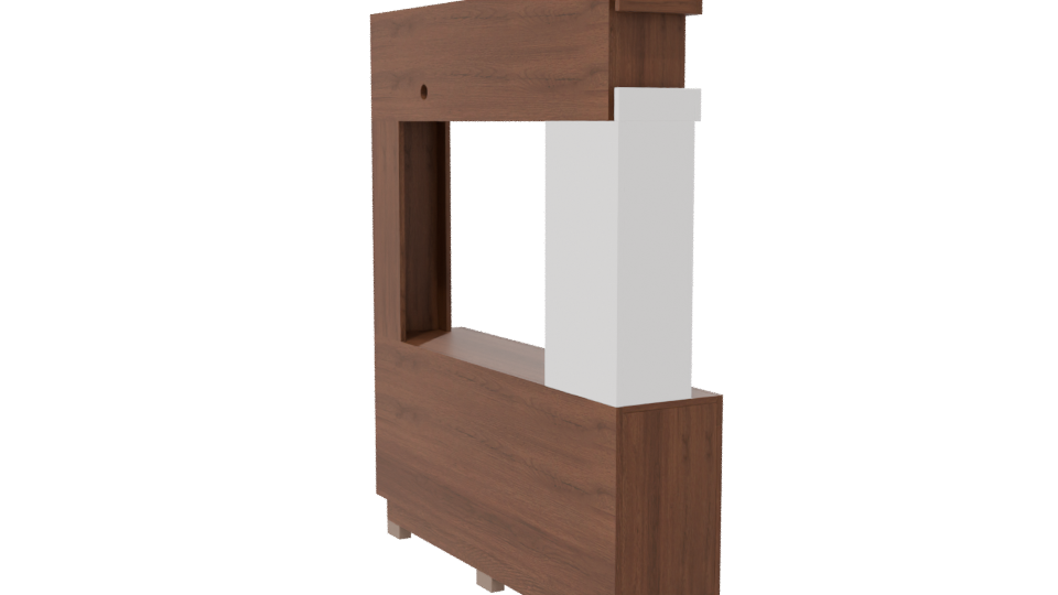 Stylish Wooden TV Stand Model - Professional 3D Model Render 7