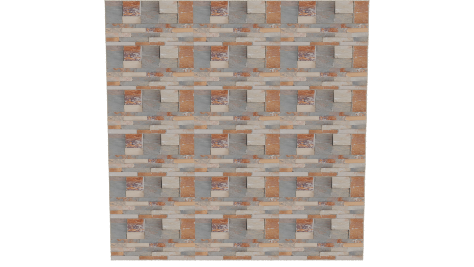 Stylized Modern Grid Wall Panel - Professional 3D Model Render 11