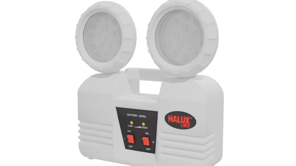 Dual LED Emergency Light Model - Professional 3D Model Render 12