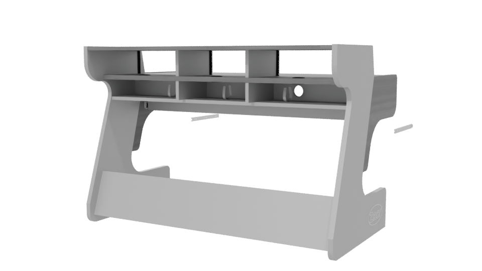 Stylish Modern Desk 3D Model - Professional 3D Model Render 6