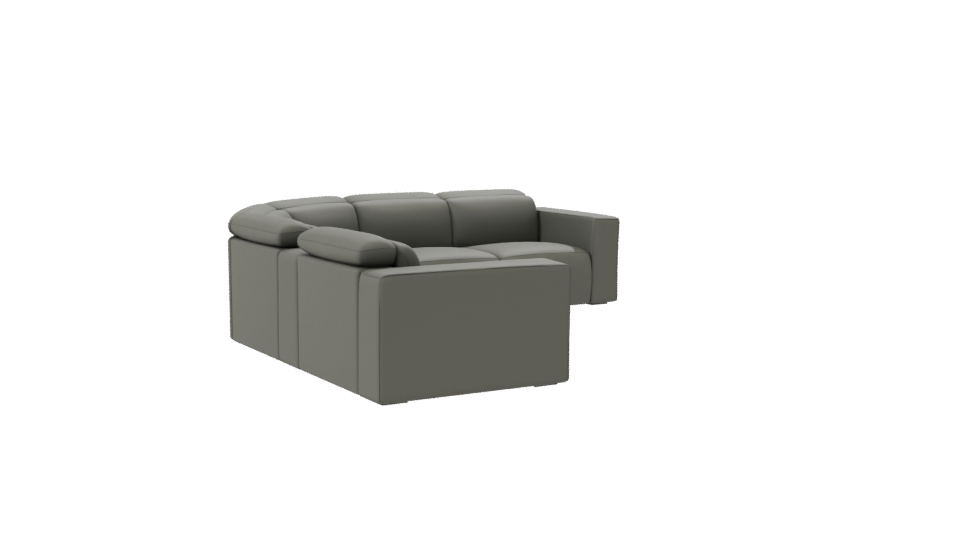 Contemporary Curved Sofa 3D Model - Professional 3D Model Render 7