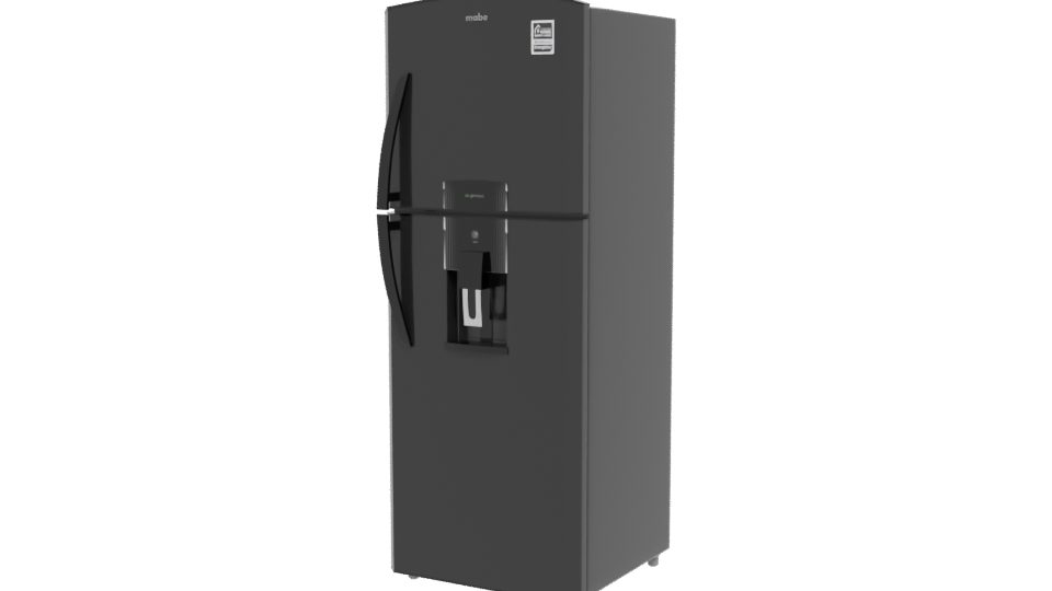 Sleek Black Refrigerator 3D Model - Professional 3D Model Render 12