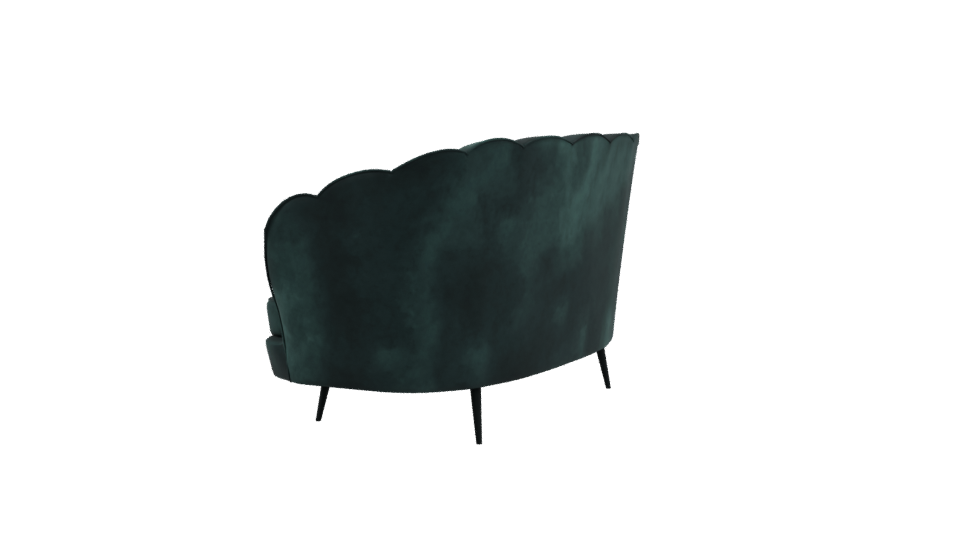 Elegant Green Sofa 3D Model - Professional 3D Model Render 3