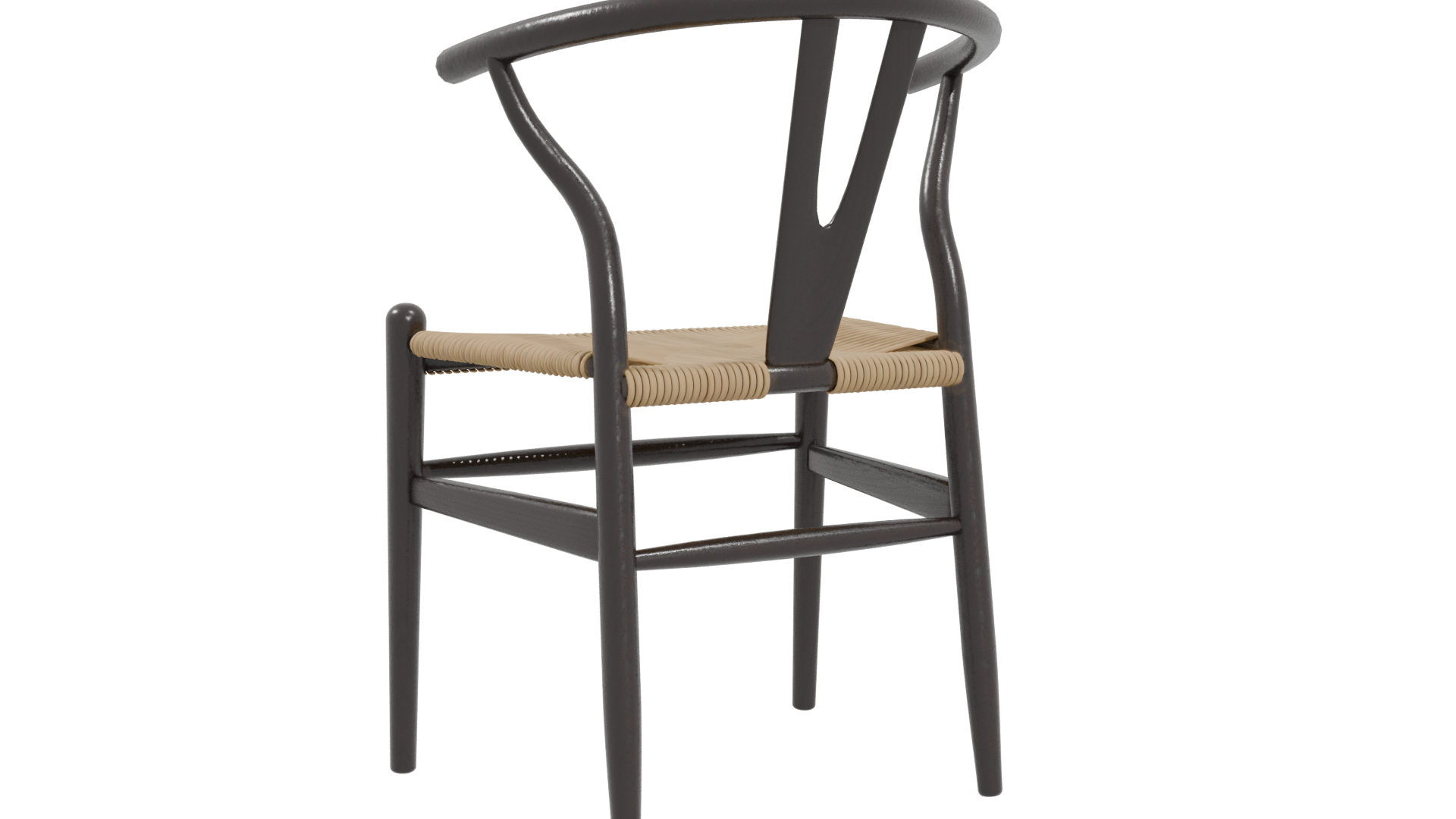 Stylish Wooden Dining Chair Model - Professional 3D Model Render 4