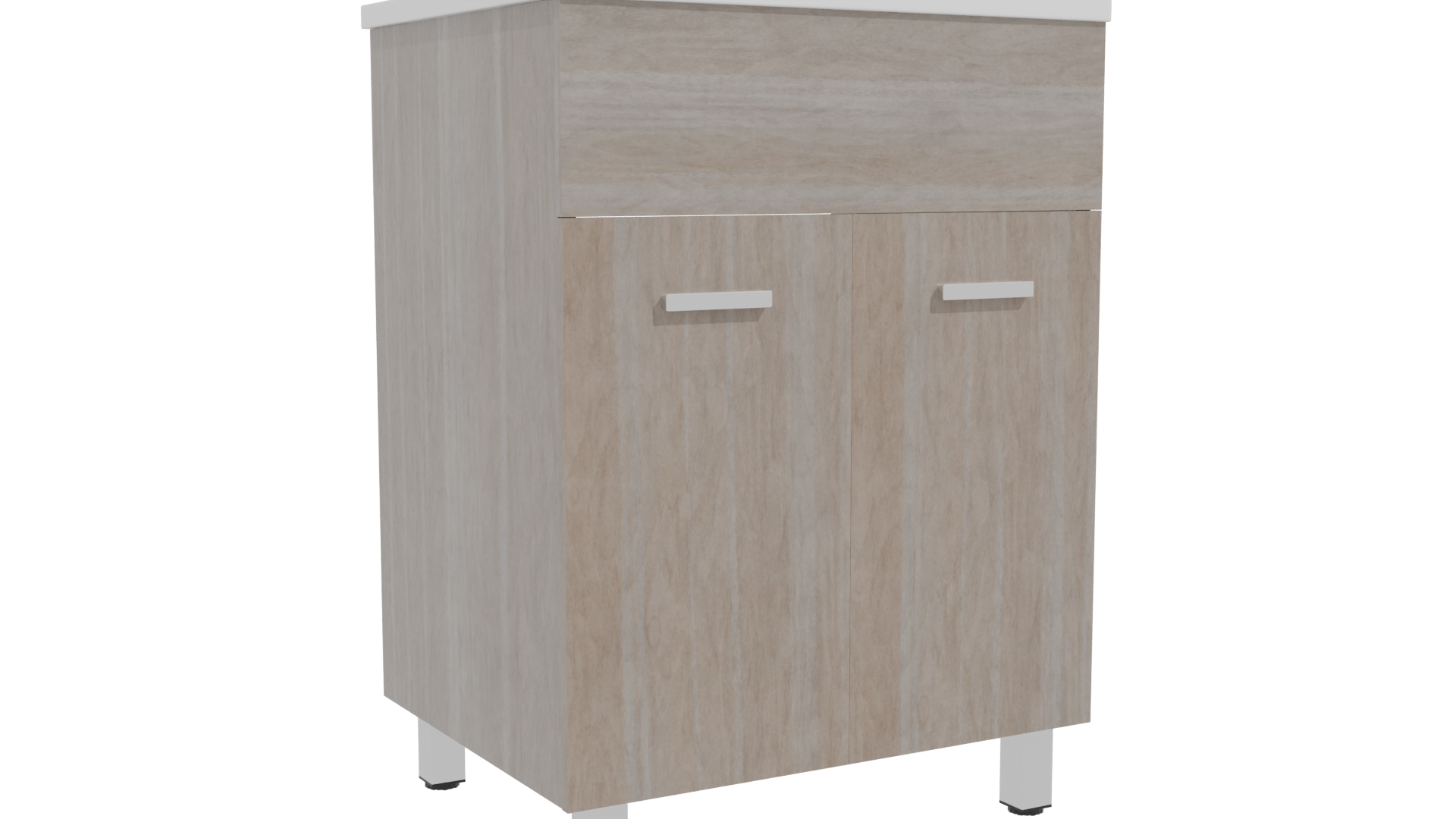 Stylish Wooden Storage Cabinet 3D - Professional 3D Model Render 10