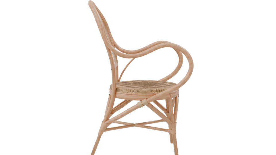 Elegant Wicker Dining Chair 3D Model - Professional 3D Model Render 8