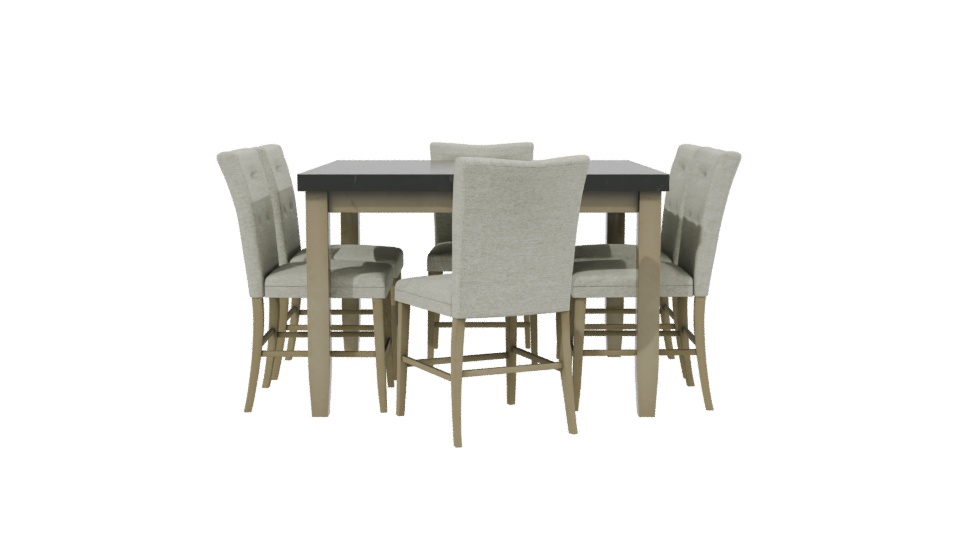 Stylish Dining Table Set 3D - Professional 3D Model Render 2