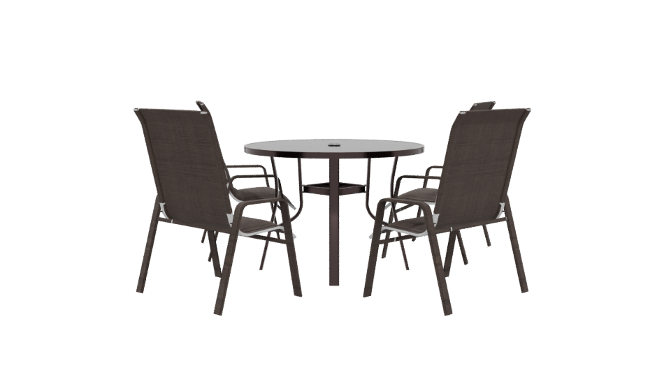 Stylish Outdoor Dining Set 3D - Professional 3D Model Render 5