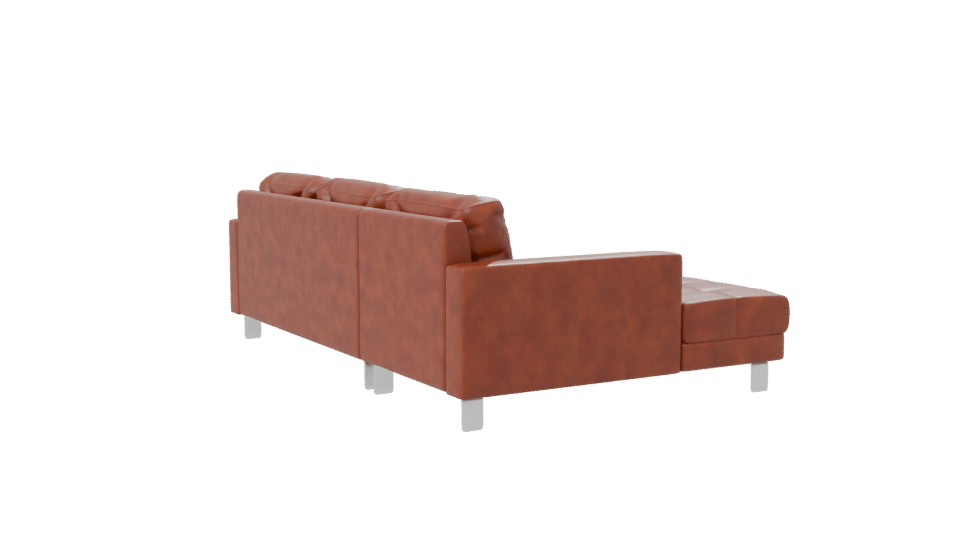 Stylish Leather Sectional Sofa 3D - Professional 3D Model Render 7