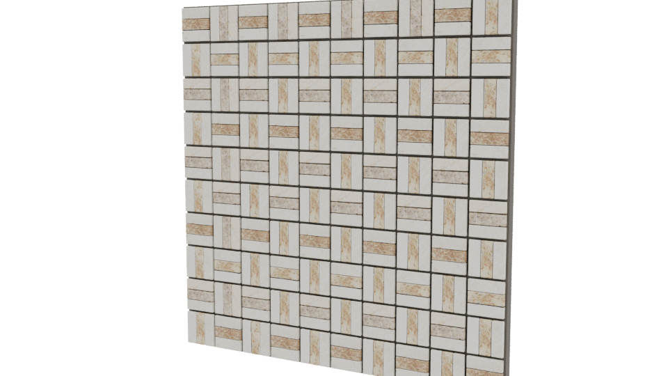 Elegant Wood Pattern Tile 3D - Professional 3D Model Render 12