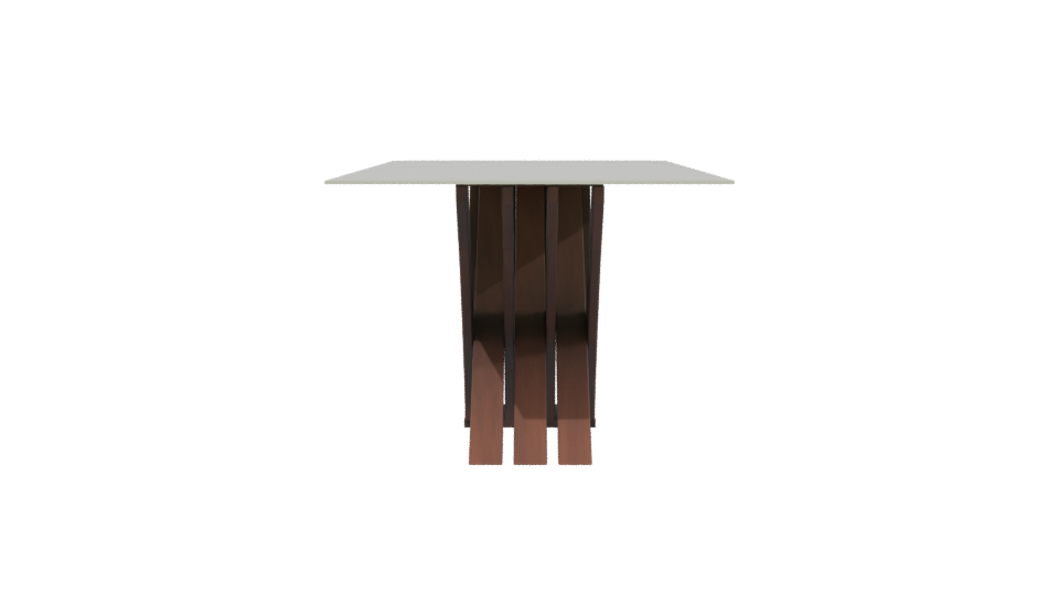 Stylish Glass-Top Dining Table 3D - Professional 3D Model Render 2