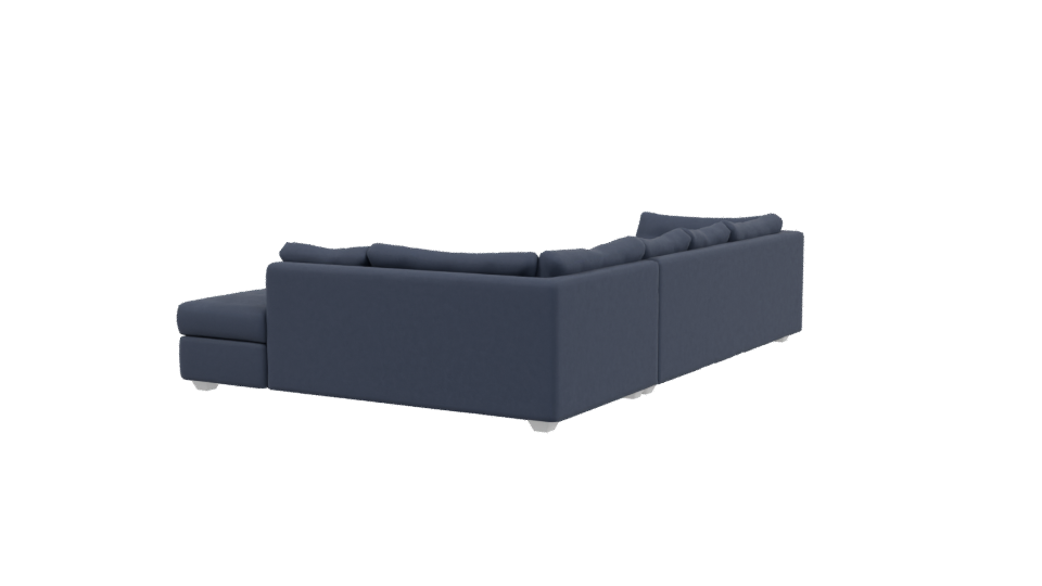 Stylish L-Shaped Sofa Model - Professional 3D Model Render 3