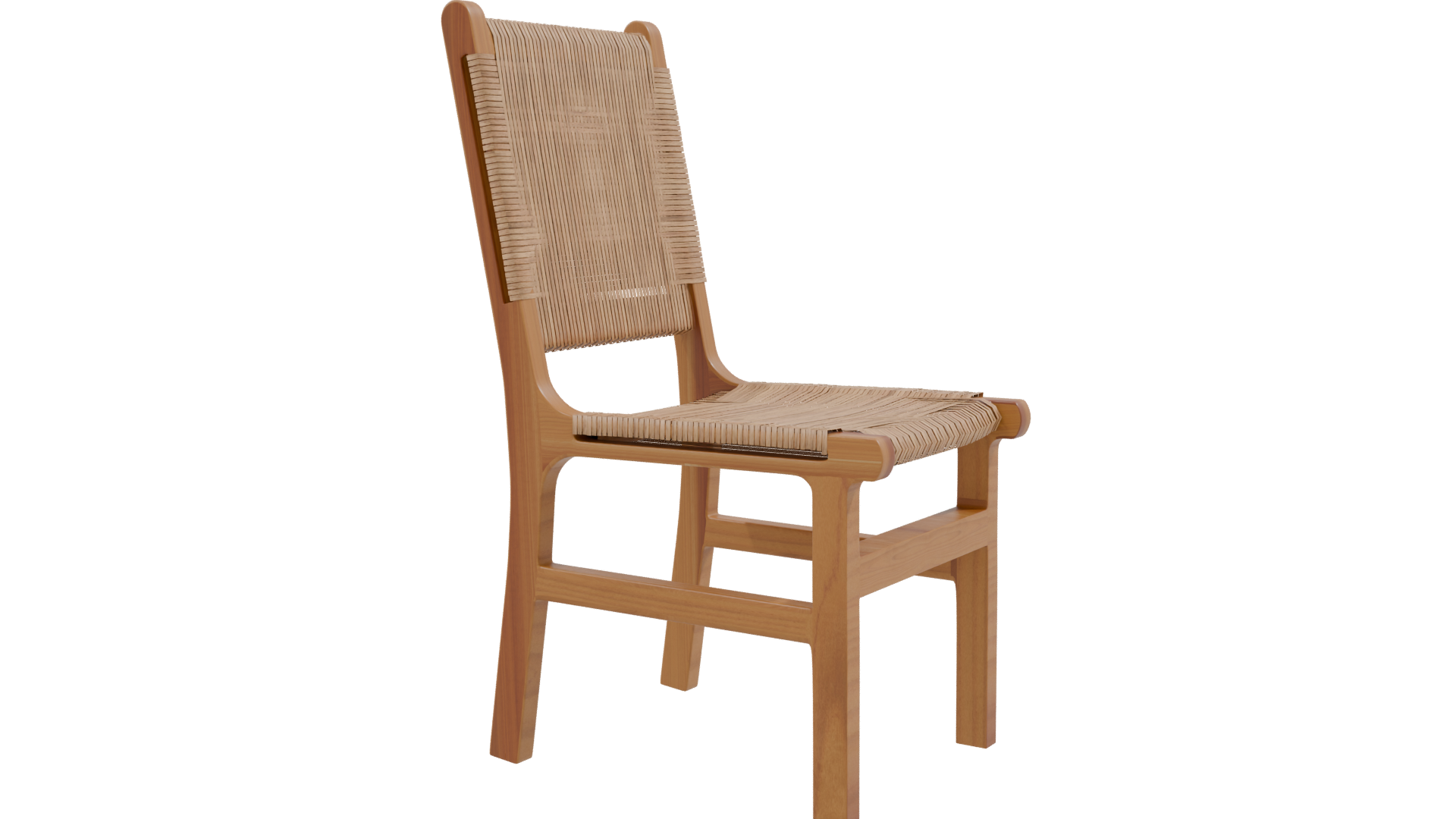 Stylish Woven Back Dining Chair 3D Model - Professional 3D Model Render 9