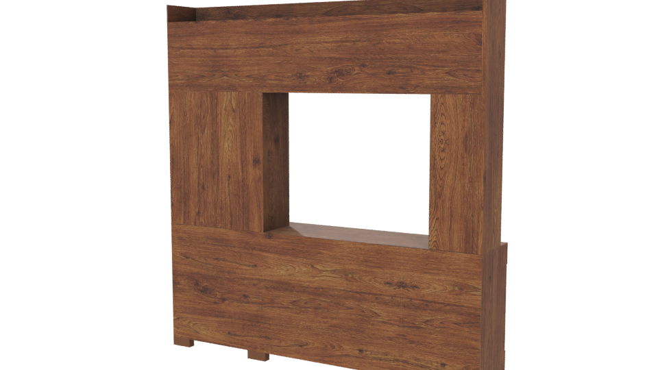 Contemporary Wooden Media Console - Professional 3D Model Render 6