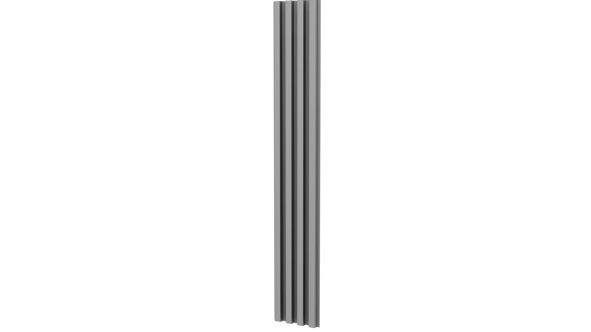 Stylized Vertical Panel 3D Model with Vertical Grooves - Professional 3D Model Render 6