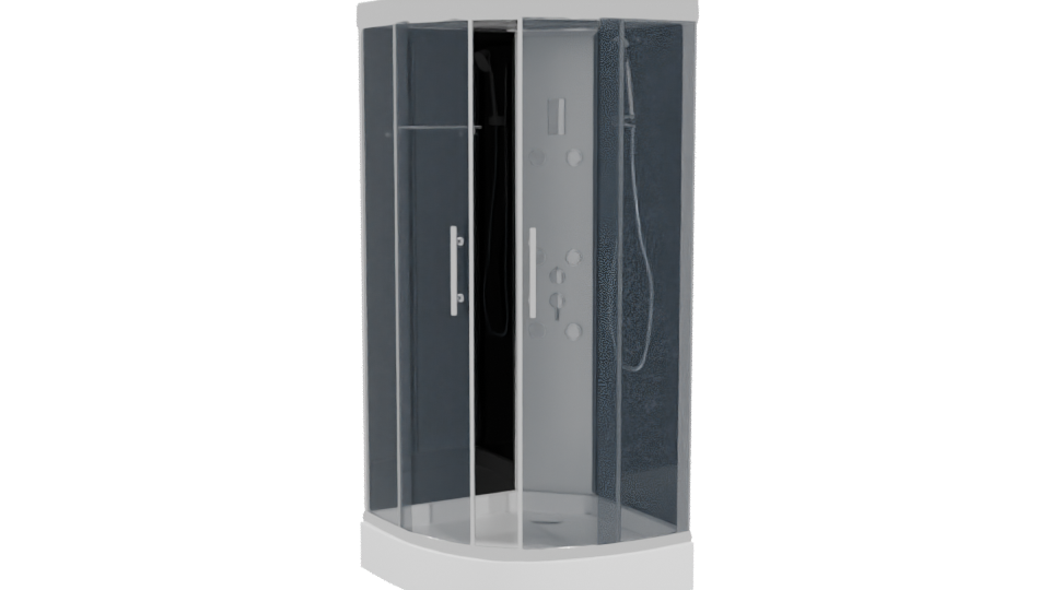 Modern Vertical Storage Cabinet Model - Professional 3D Model Render 4