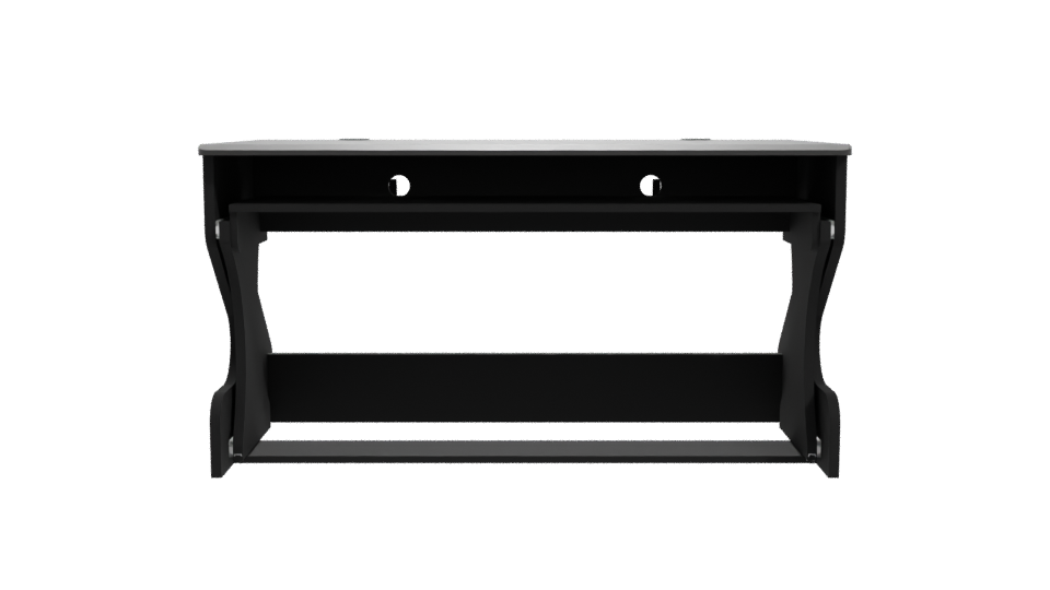 Stylish Black Office Desk Model - Professional 3D Model Render 11