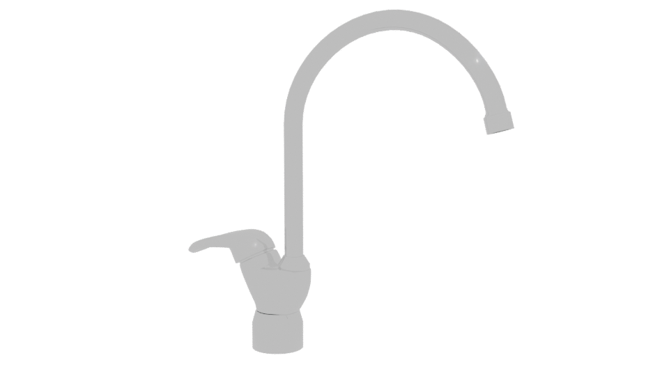 Sleek Modern Kitchen Faucet Model - Professional 3D Model Render 12