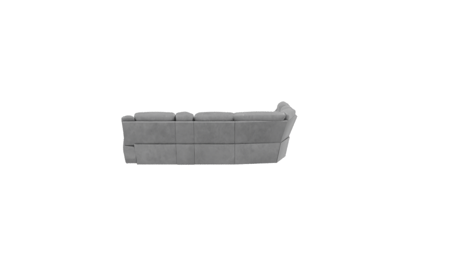 Contemporary Modular Leather Sofa 3D Model - Professional 3D Model Render 2