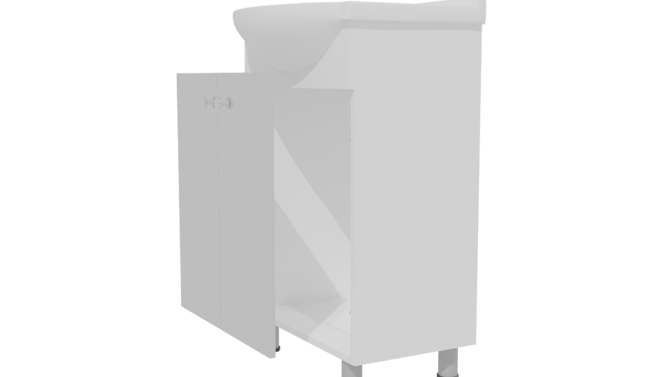 Sleek Minimalist Bathroom Cabinet 3D - Professional 3D Model Render 13