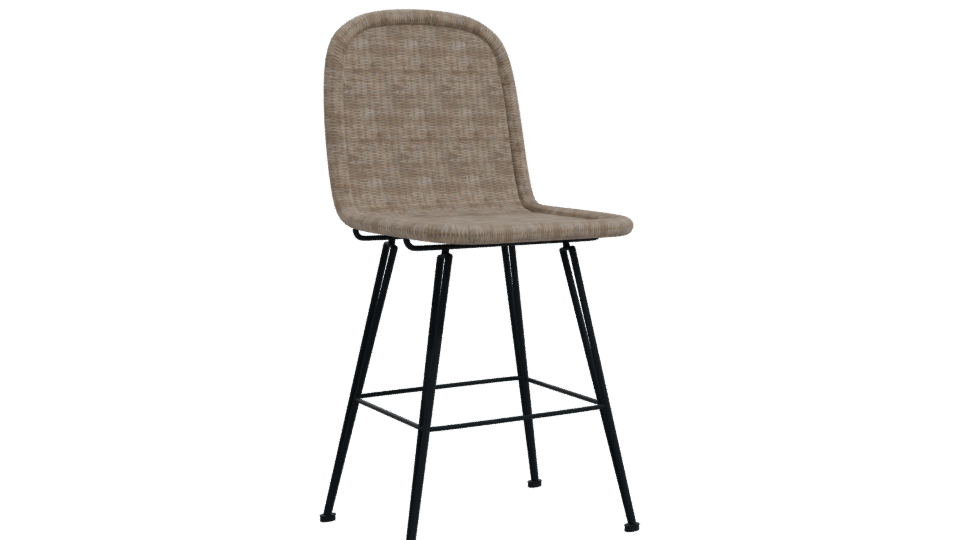 Stylish Modern Bar Stool 3D - Professional 3D Model Render 10