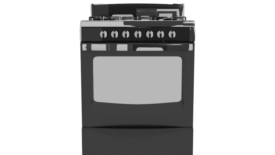 Realistic Gas Stove 3D Model - Professional 3D Model Render 11