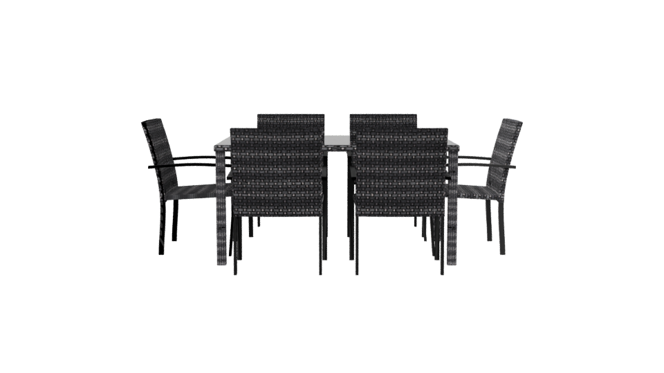 Stylish Outdoor Dining Set 3D - Professional 3D Model Render 5