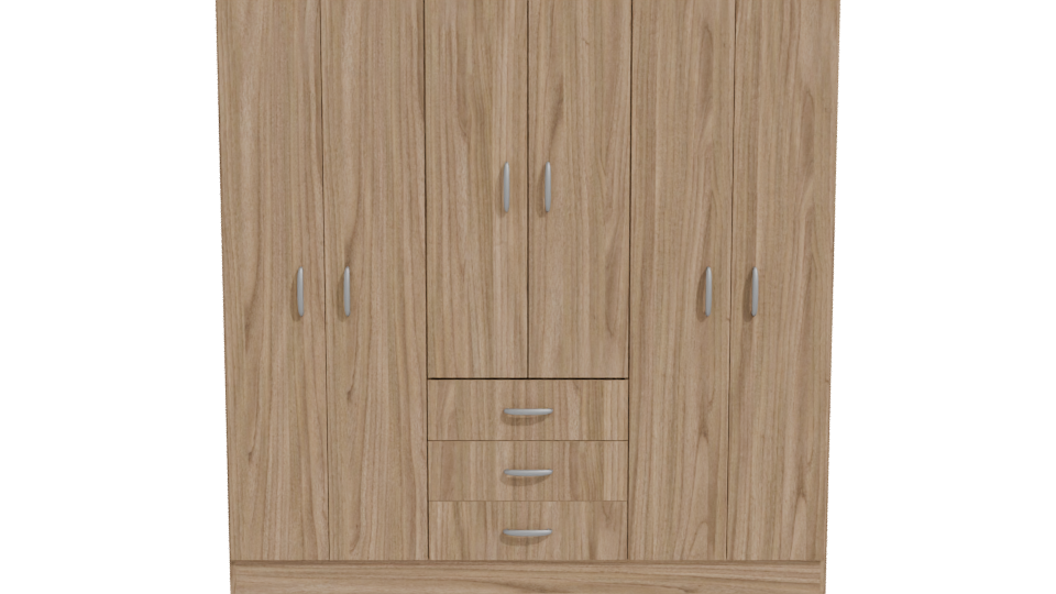 Stylish Wooden Storage Cabinet 3D - Professional 3D Model Render 11