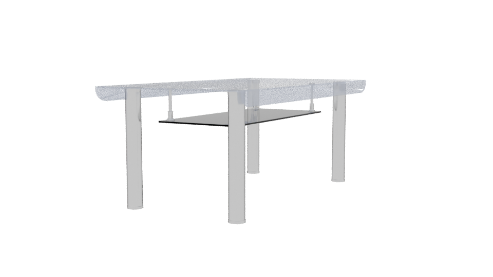 Modern Glass Coffee Table 3D - Professional 3D Model Render 9