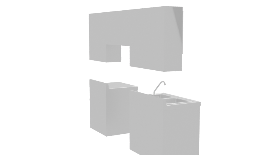 Modern Kitchen Furniture Set 3D - Professional 3D Model Render 7