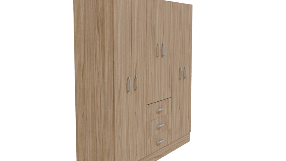 Stylish Wooden Storage Cabinet 3D - Professional 3D Model Render 9