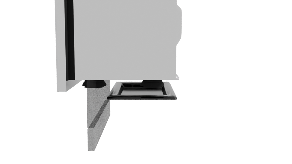 Sleek Black Microwave Oven 3D Model - Professional 3D Model Render 2