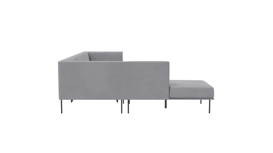 Sectional Sofa Model in Gray - Professional 3D Model Render 8